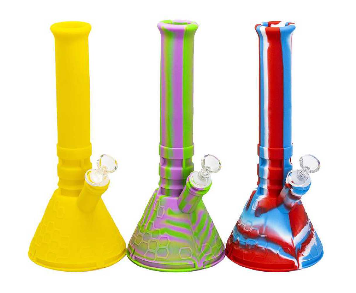 Honeycomb Silicone Beaker Bong - 12"