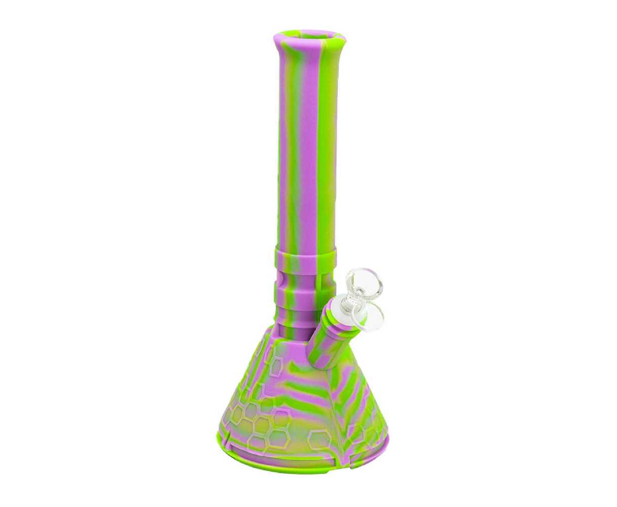 Honeycomb Silicone Beaker Bong - 12"