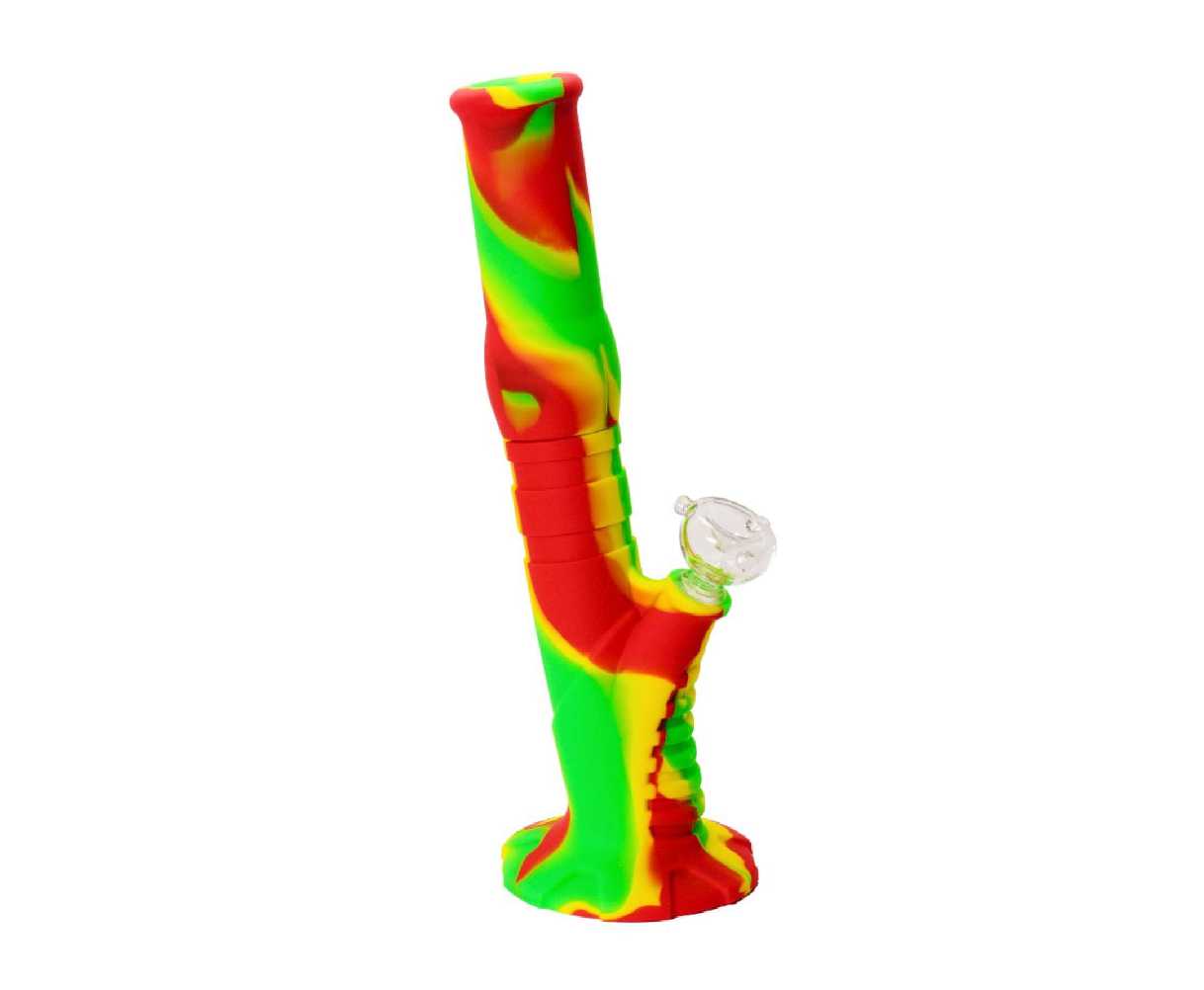 Silicone Straight 2 Piece Bong - 14"