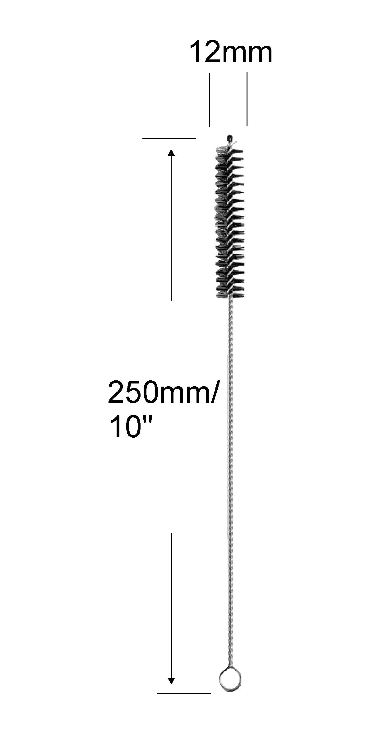 Low Profile Open Ended Down Stem With Cleaning Brush - 19/26 - 14/23