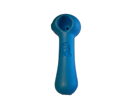 Solid Coloured Sand Blasted Glass Hand Pipe - 4.5"