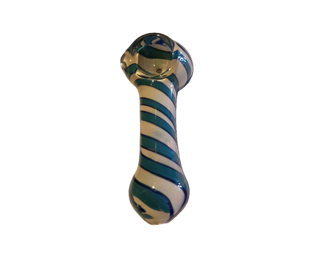 Inside Out Fumed Wrap Glass Hand Pipe - 4"