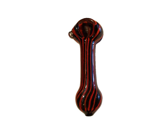 Inside Out Two Tone Striped Glass Han Pipe - 4.5"