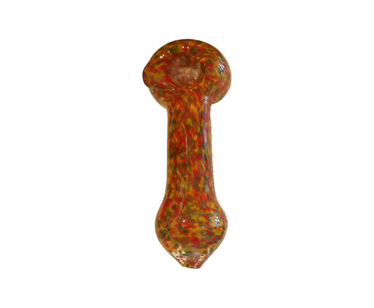 Multi Coloured Frit Glass Hand Pipe - 4.5"