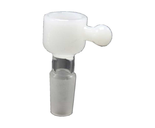 White Cup Bowl w/ Stick Handle & Screen