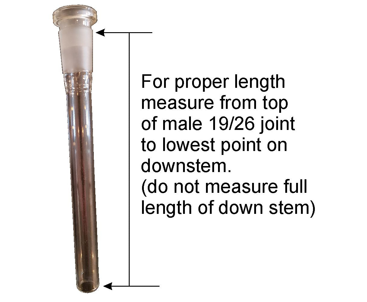 Low Profile 9 Hole Diffused Down Stem - 19/26 - 14/23